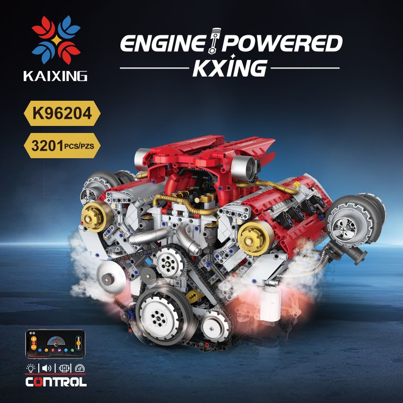 Motorized V8 Engine 3201Pcs Bu - Model Kit Engine V8 review and price