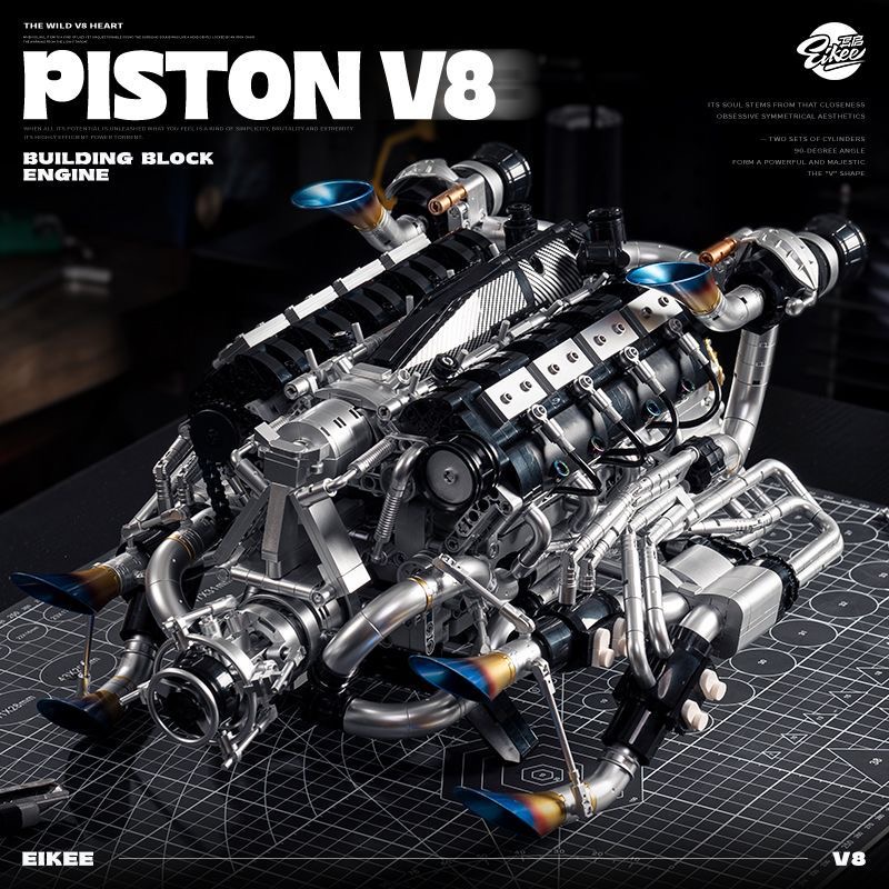 MOC Supercar V8 Engine Buildin - Model Kit Engine V8 review and price