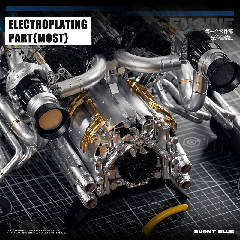 MOC Supercar V8 Engine Buildin - Model Kit Engine V8 review and price