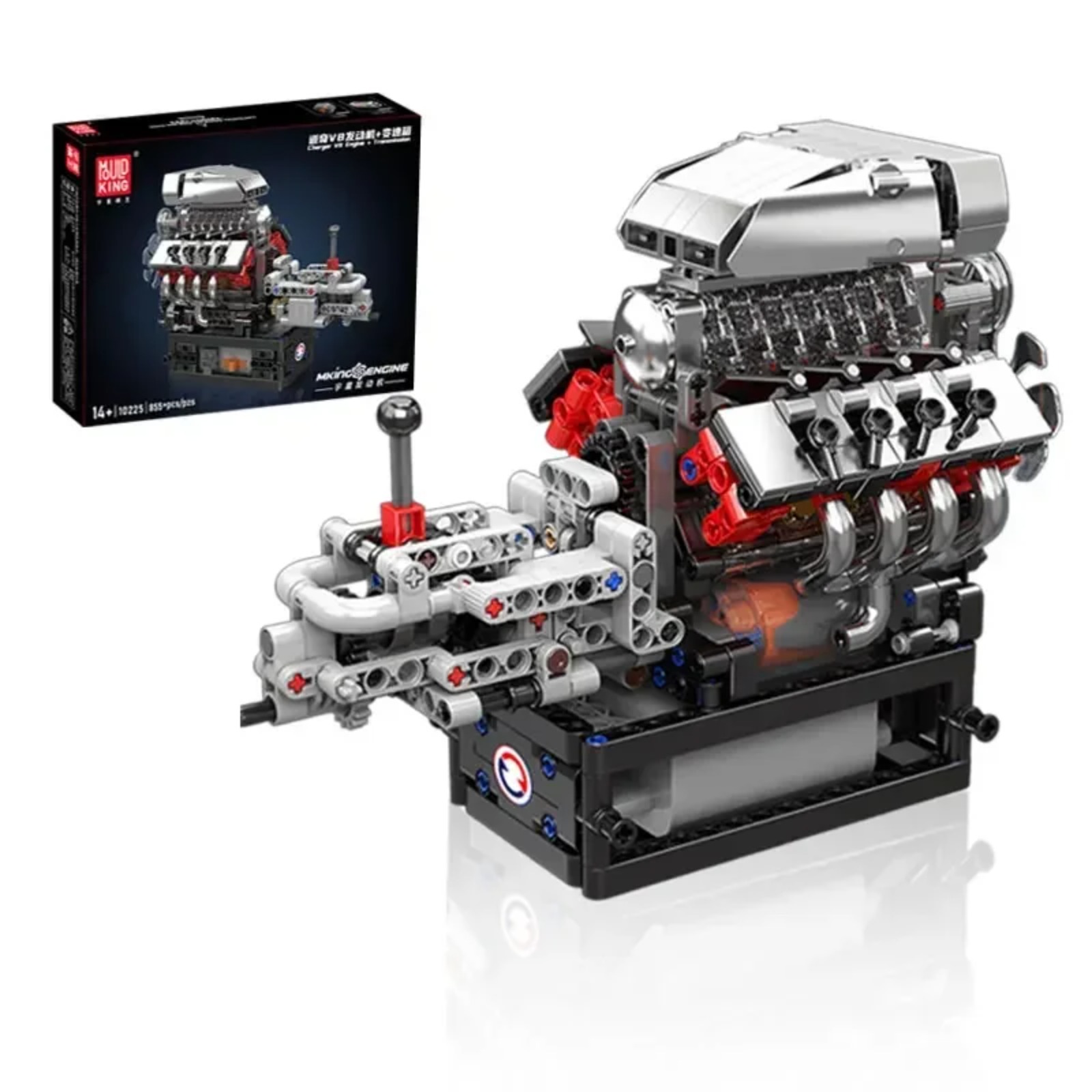 Mould King 10225 V8 Engine Mod - Model Kit Engine V8 review and price