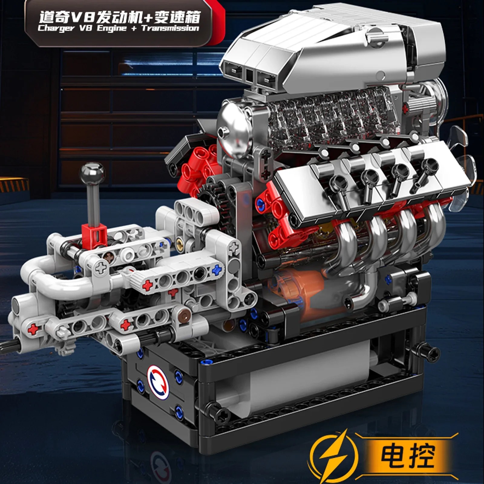 Mould King 10225 V8 Engine Mod - Model Kit Engine V8 review and price