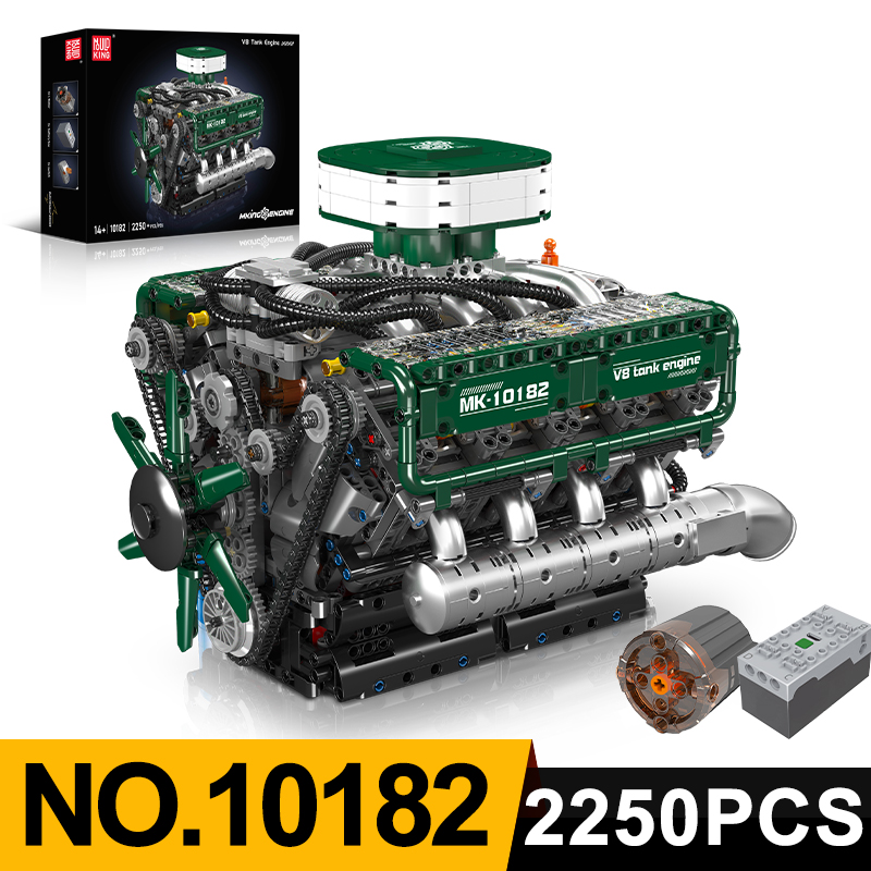 Mould King 10182 V8 Tank Engin - Model Kit Engine V8 review and price