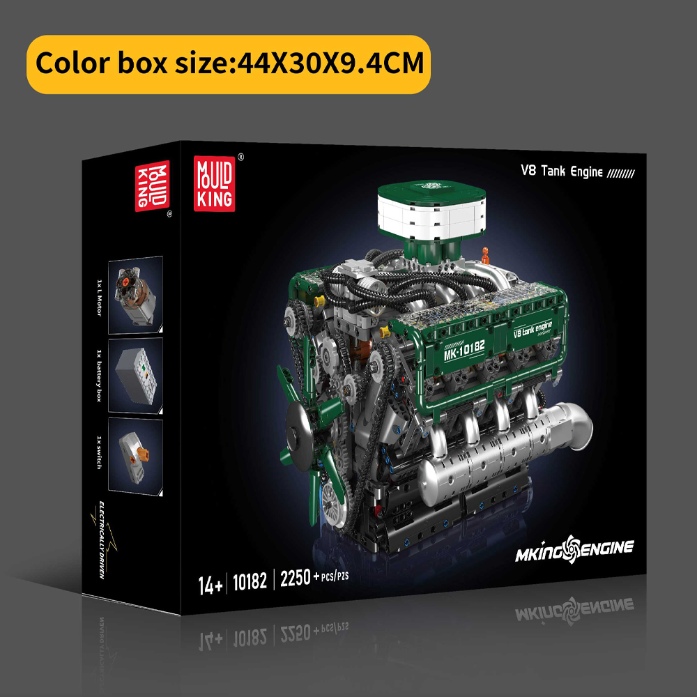 Mould King 10182 V8 Tank Engin - Model Kit Engine V8 review and price