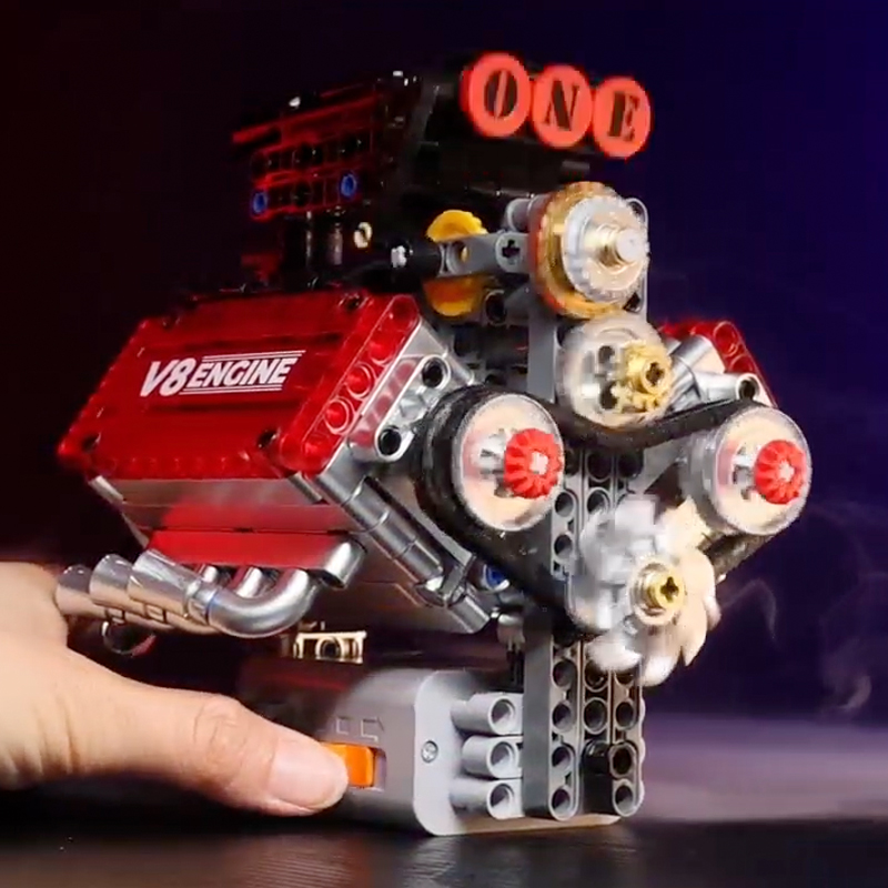 V8 Engine Motorized Simulation - Model Kit Engine V8 review and price