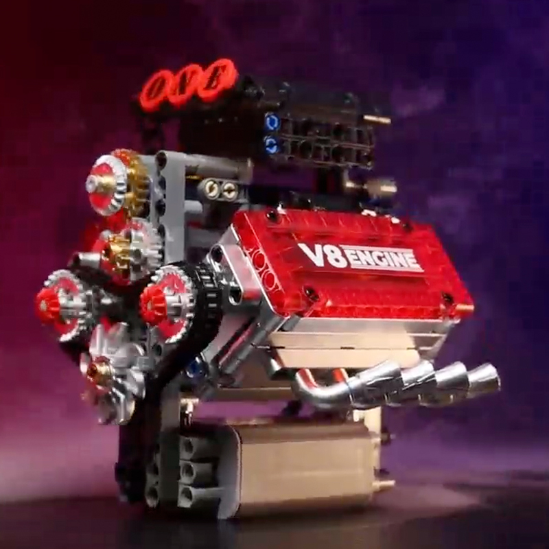 V8 Engine Motorized Simulation - Model Kit Engine V8 review and price