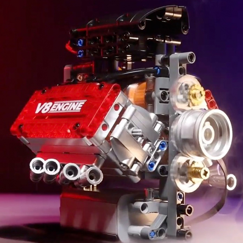 V8 Engine Motorized Simulation - Model Kit Engine V8 review and price
