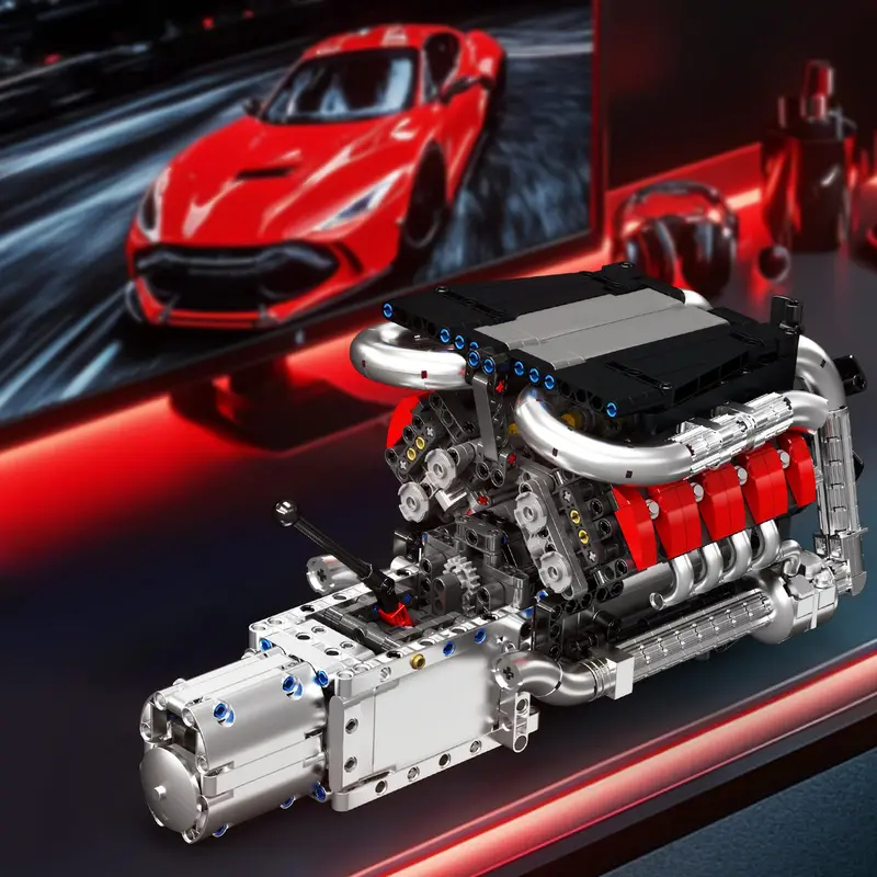 Mould King 10203 1169Pcs Super - Model Kit Engine V8 review and price