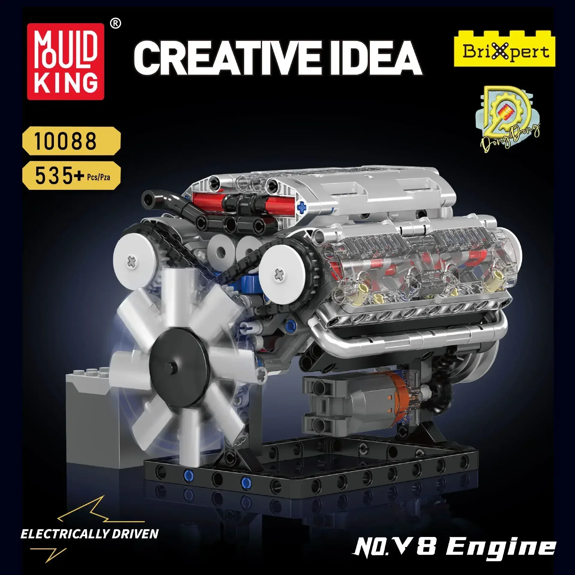 Mould King V8 Engine Building  - Model Kit Engine V8 review and price