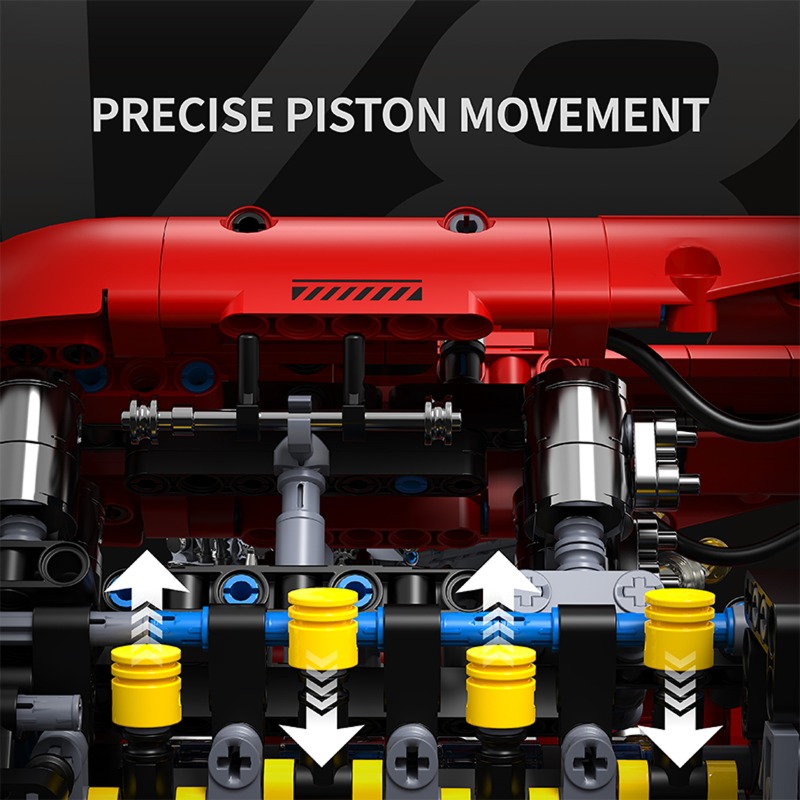 T5011 1370pcs Simulation V8 Tu - Model Kit Engine V8 review and price