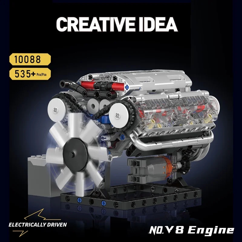 MOULD KING 535PCS V8 Engine Bu - Model Kit Engine V8 review and price
